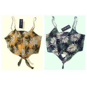 ☾ NWT Timing 2 Piece Cropped Tank Tops Bundle ☽